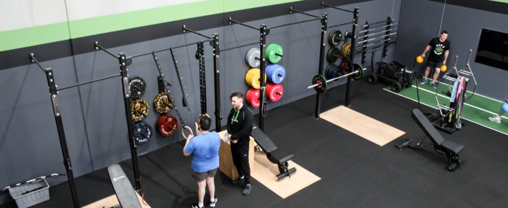 Our PTs planning out the workout